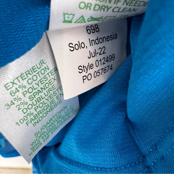 Lilly Pulitzer Feona Teal Bay Knit Jacquard Puff Sleeve Dress Size M - Picture 11 of 14